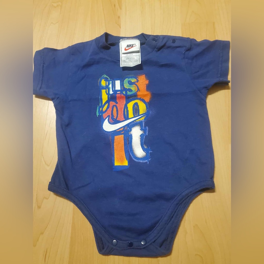 Nike Blue and Orange Kids Bodysuit